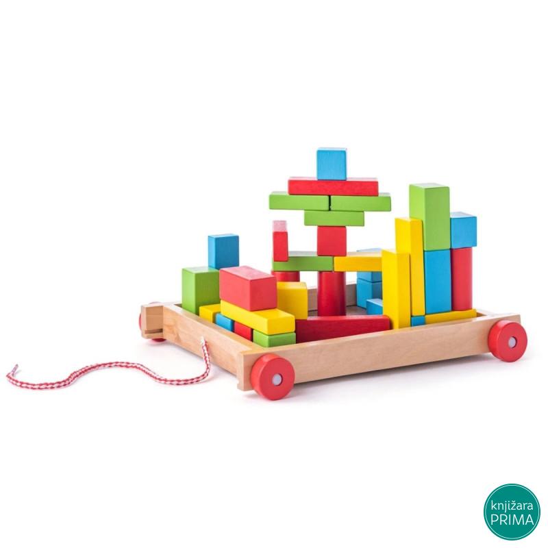 Drvena kutija WOODY sa kockama 