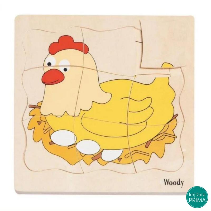 Slagalica kokoška WOODY 