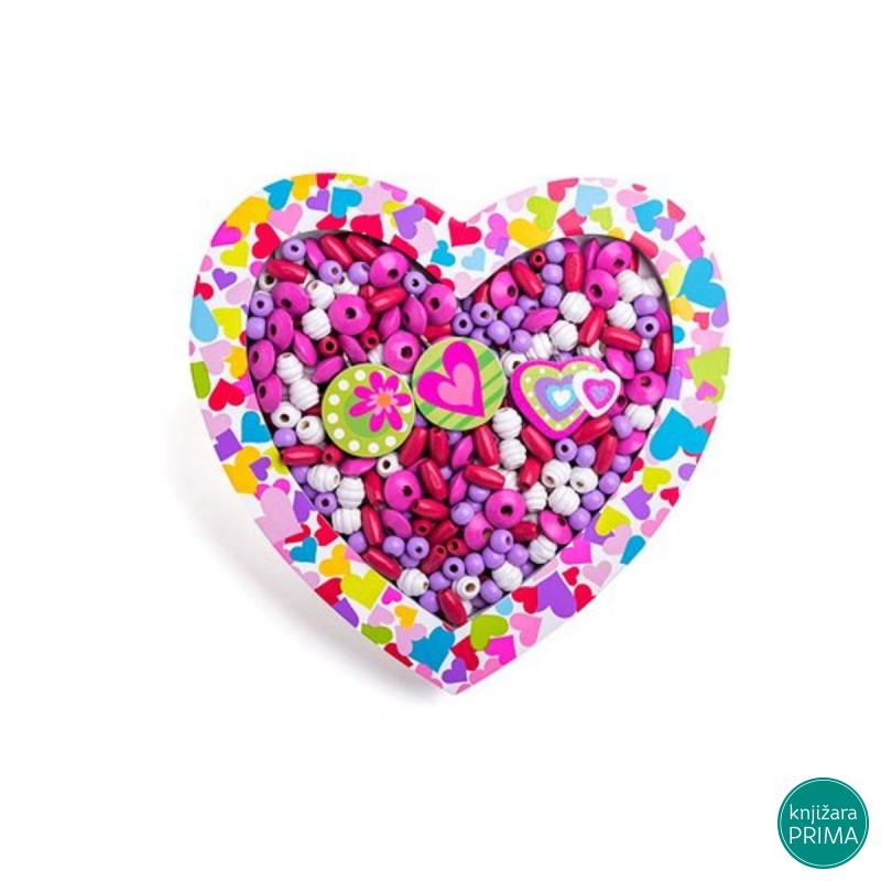 Perlice u kutiji u obliku srca WOODY 