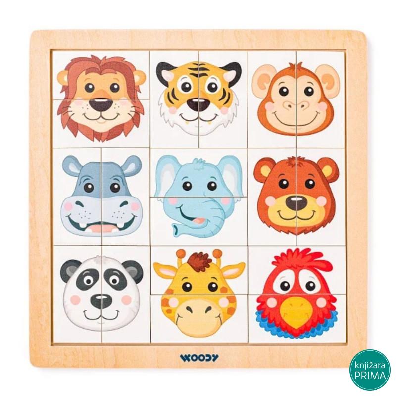Drvene puzzle WOODY životinje 