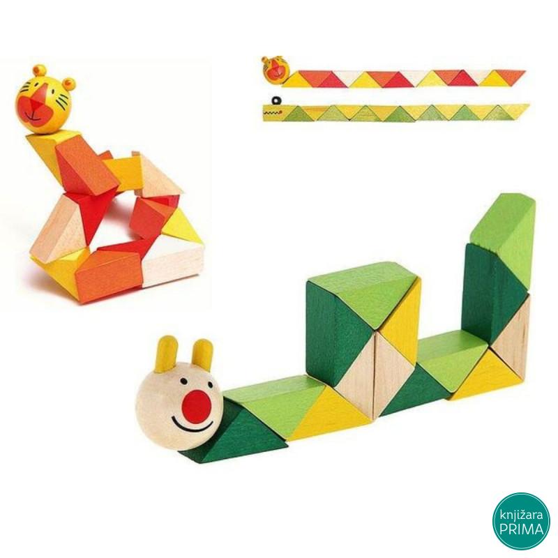 Drvena zglobna zmija WOODY 