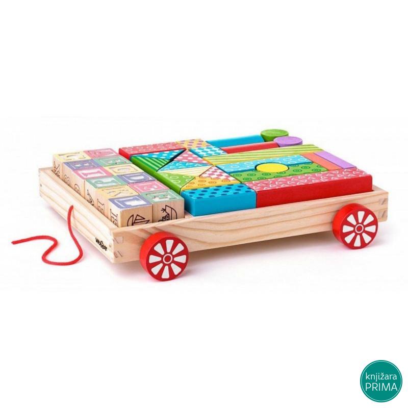 Set kockica WOODY u prikolici 