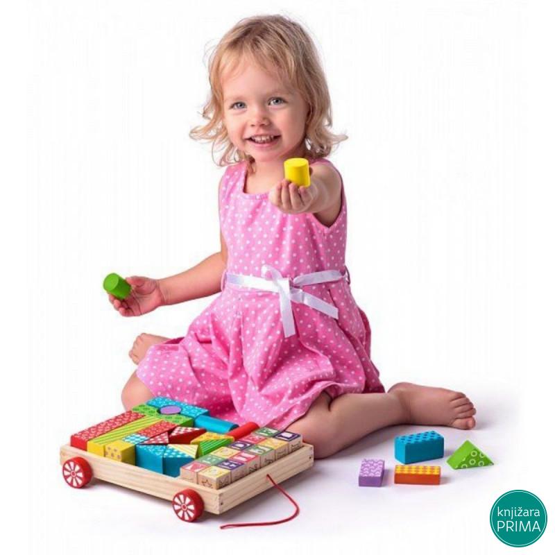 Set kockica WOODY u prikolici 