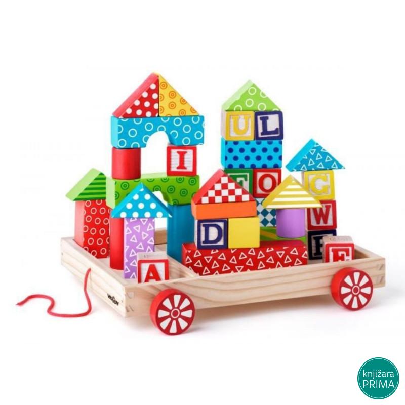 Set kockica WOODY u prikolici 
