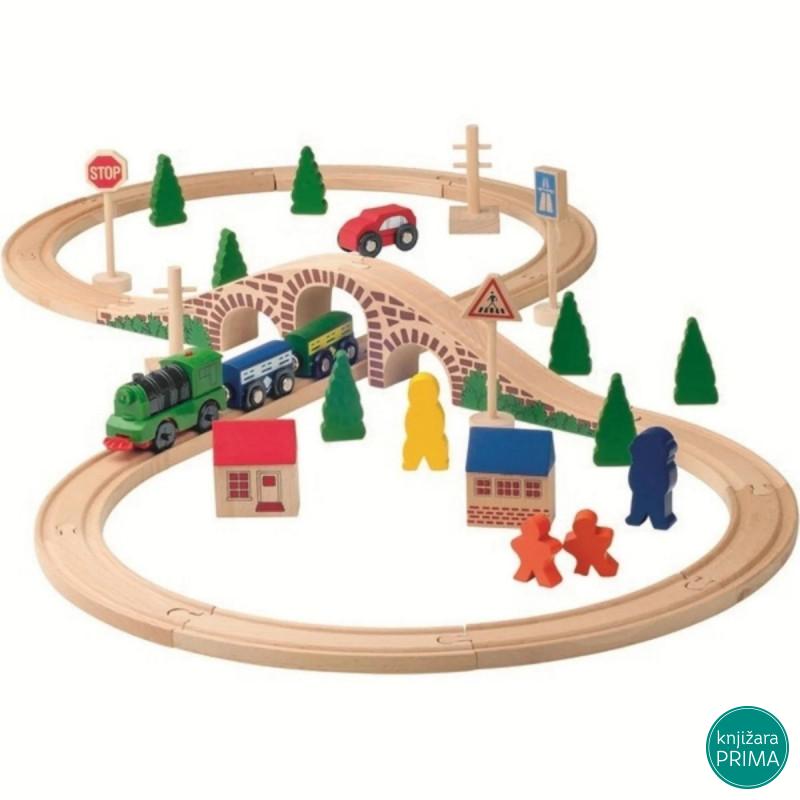 Drveni vozić i pruga WOODY 
