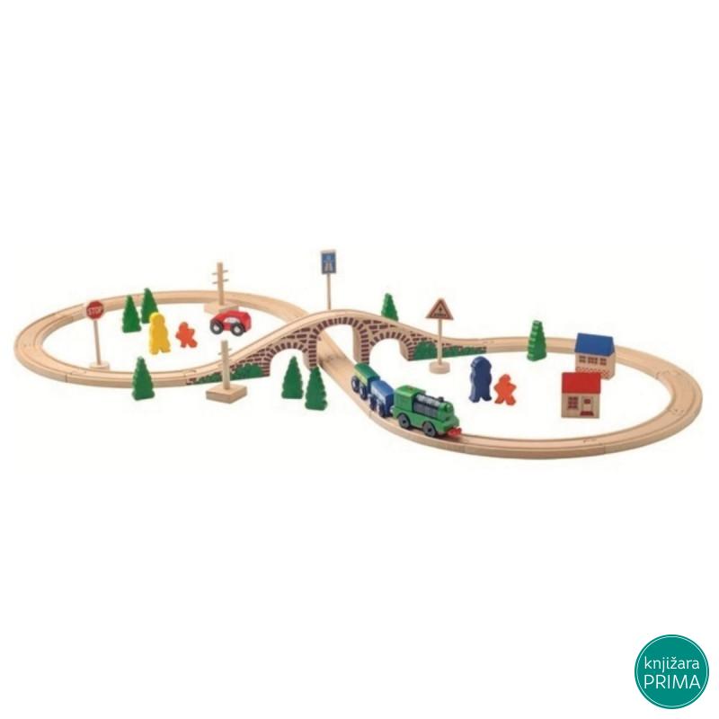 Drveni vozić i pruga WOODY 