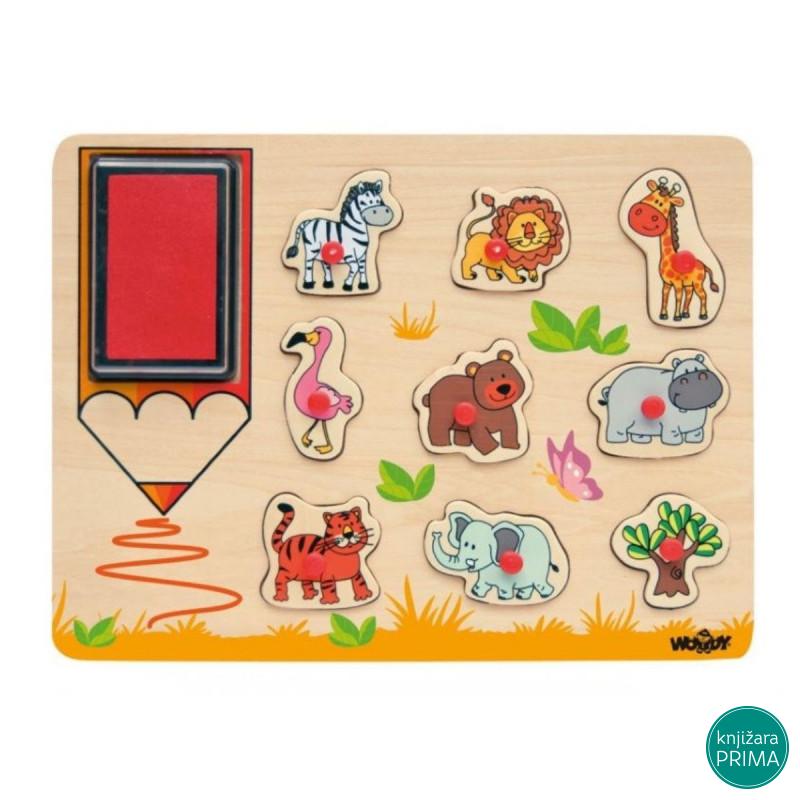 Pečati WOODY Afričke životinje 