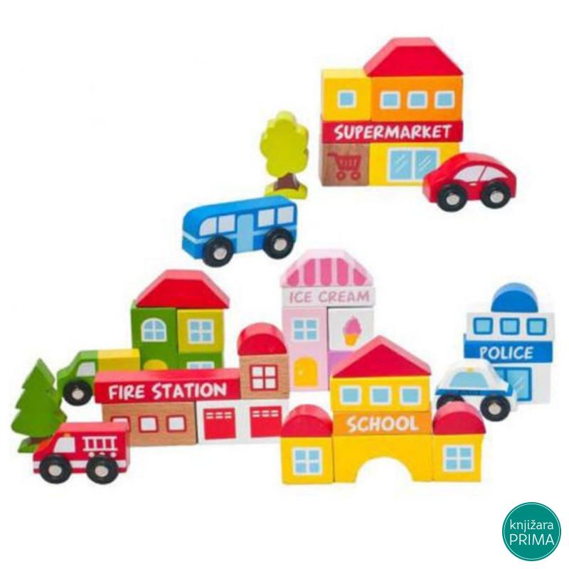 Napravi svoj grad od kocki WOODY 