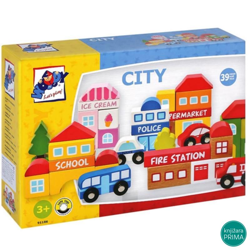 Napravi svoj grad od kocki WOODY 