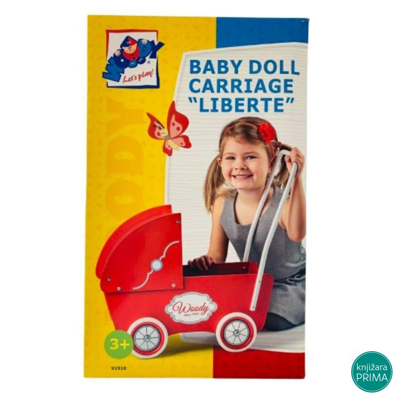 Drvena kolica za lutke WOODY 