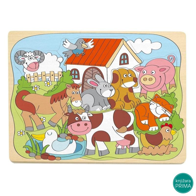 Slagalica WOODY domaće životinje 