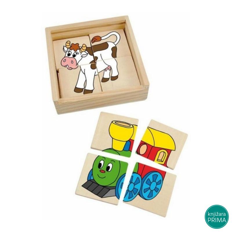 Mini puzzle WOODY lokomotiva 