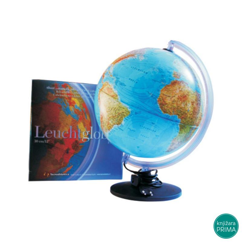 Globus sa svetlom na ćirilici prečnik 40cm 