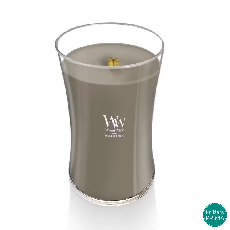 Sveća WOODWICK L Classic - Sand & Driftwood 