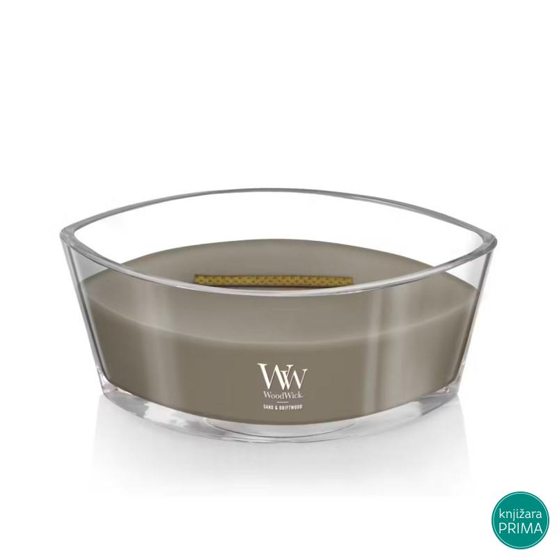 Sveća WOODWICK Elipse - Sand & Driftwood 