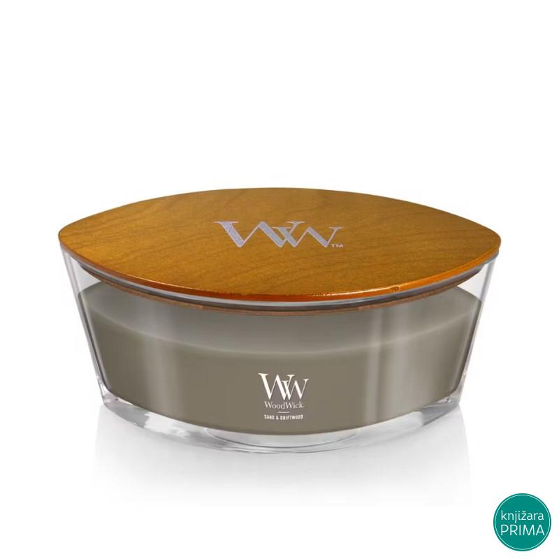 Sveća WOODWICK Elipse - Sand & Driftwood 