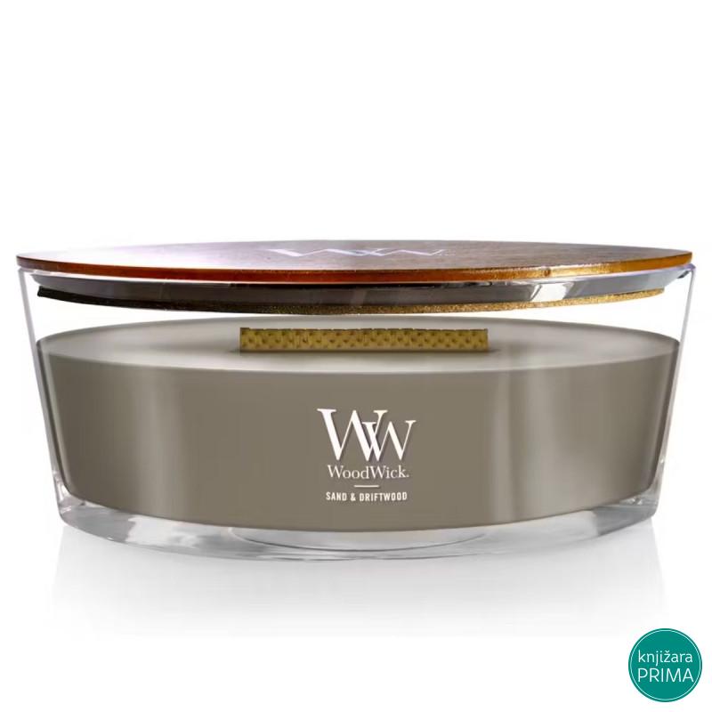 Sveća WOODWICK Elipse - Sand & Driftwood 