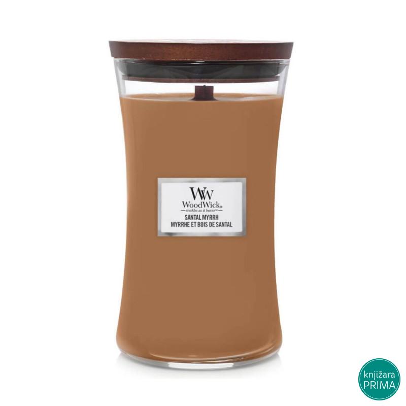 Sveća WOODWICK L Classic - Santal Myrrh 