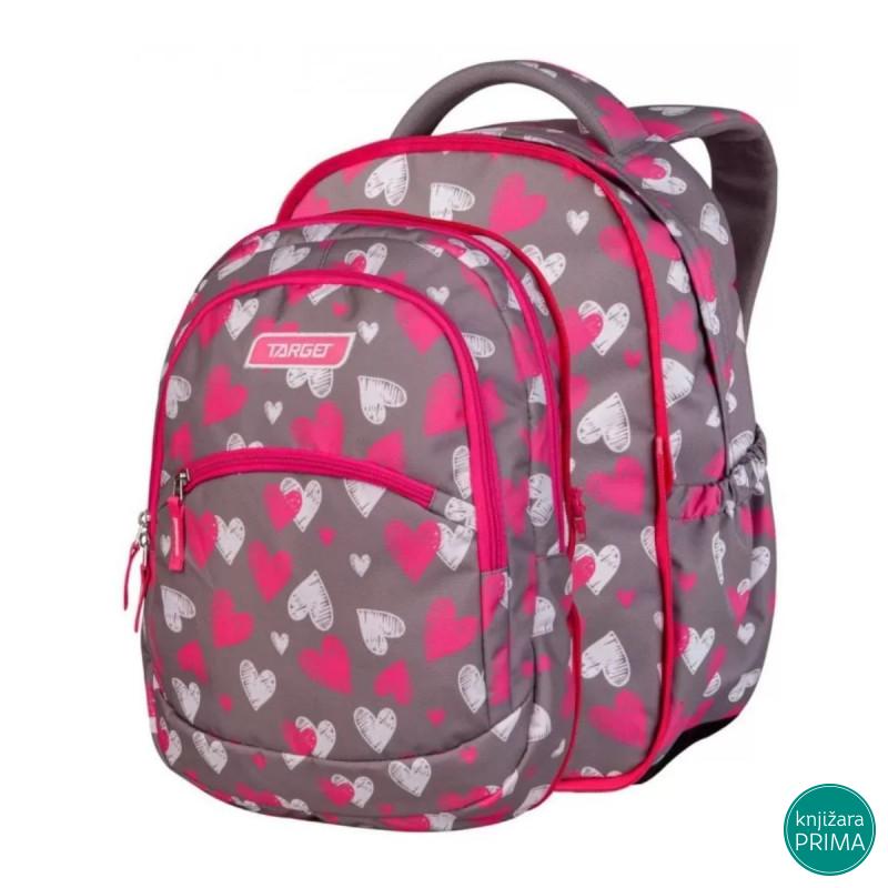 Školski ranac TARGET 2u1 - Gray Hearts 