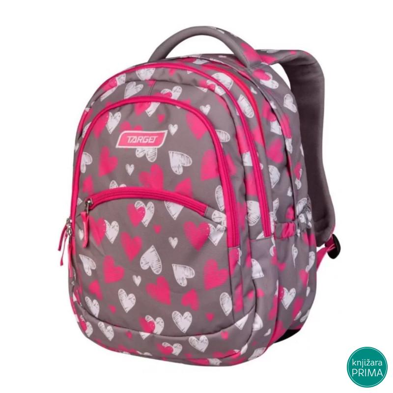 Školski ranac TARGET 2u1 - Gray Hearts 