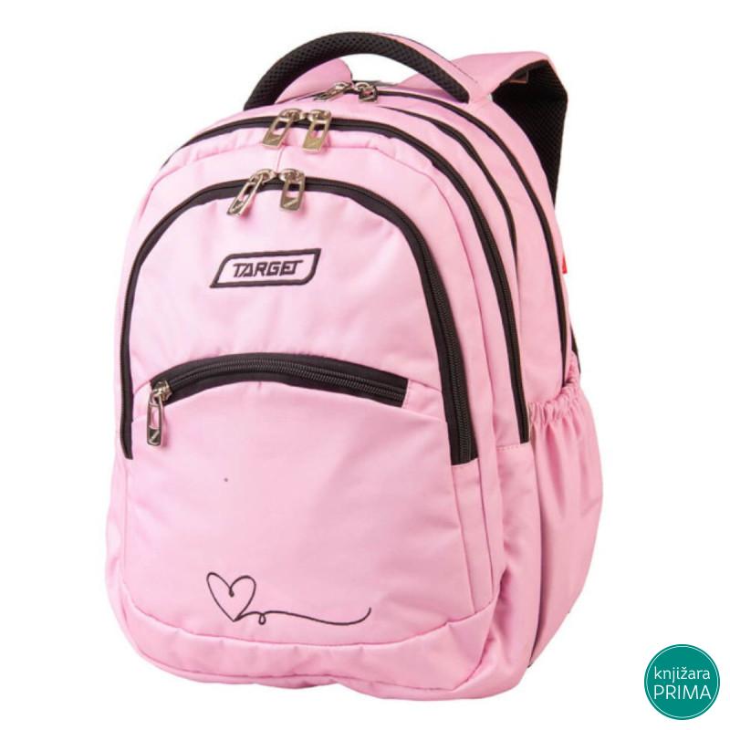 Školski ranac TARGET Curved -  Pink Heart 
