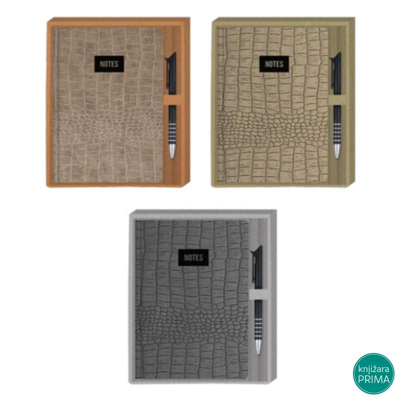Rokovnik u kutiji Croco set A5 