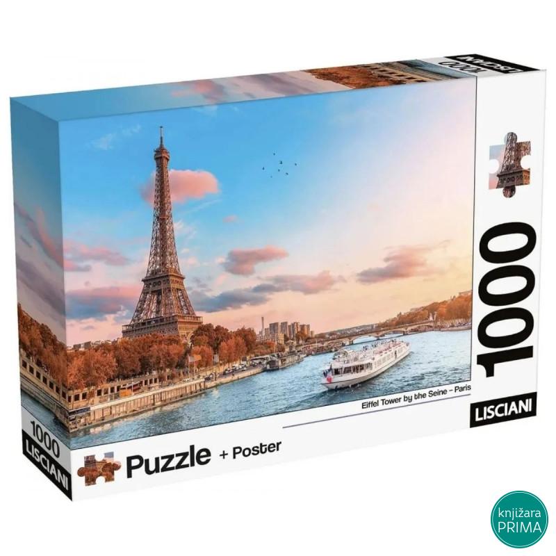 Puzzle LISCIANI 1000 Ajfelov toranj + Poster 