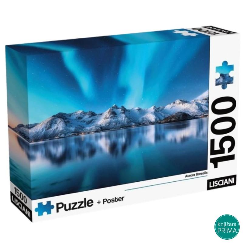 Puzzle LISCIANI 1500 Aurora Borealis + Poster 