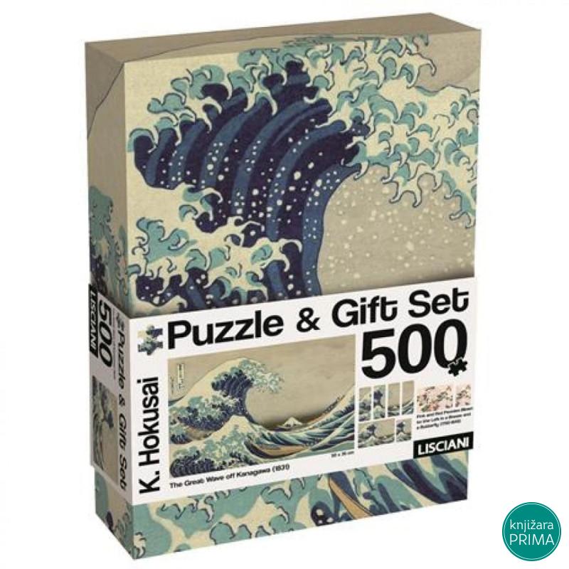 Puzzle LISCIANI 500 Hokusai + Gift set 