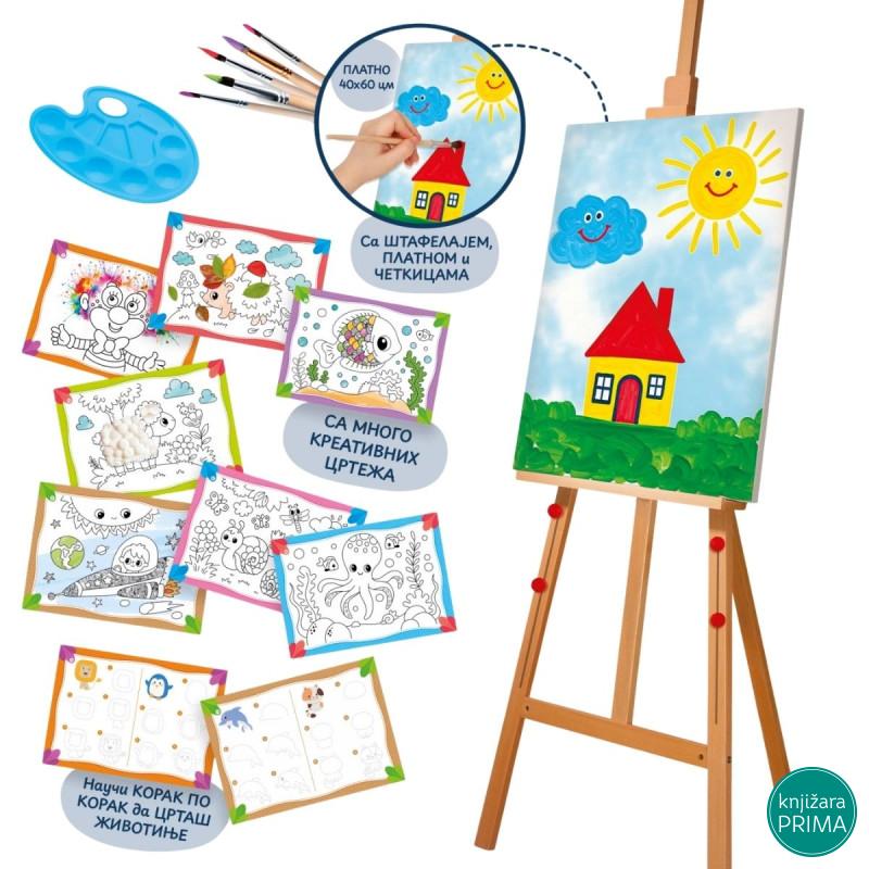 Slikarski stalak MONTESSORI set za crtanje 