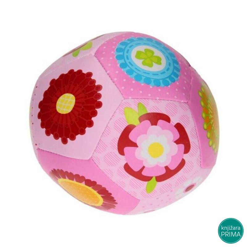 Lopta mekana 14cm plava i roze 