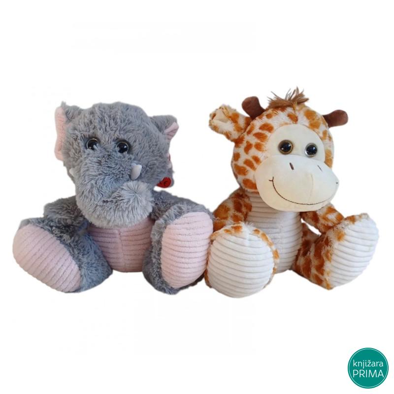 Plišana igračka slon/žirafa 30 cm 