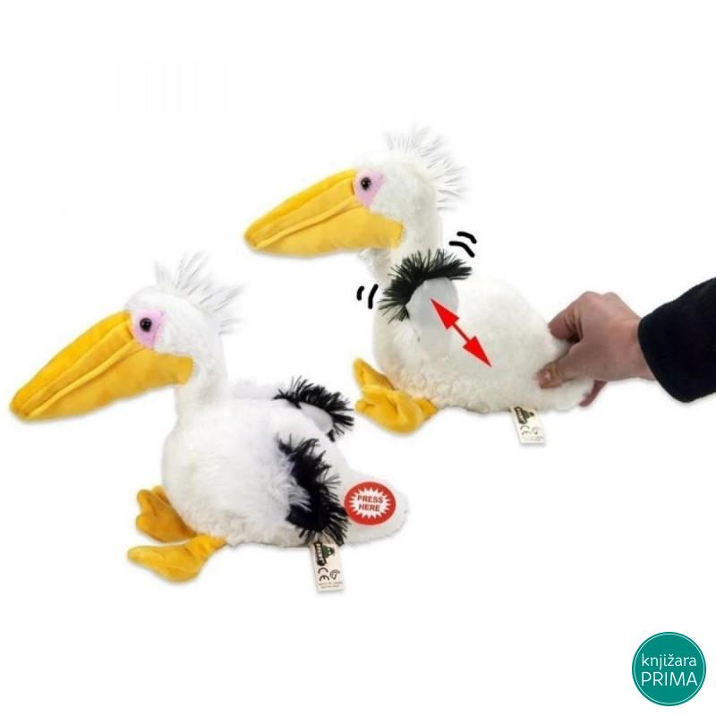 Plišani pelikan 24cm pomera krila 