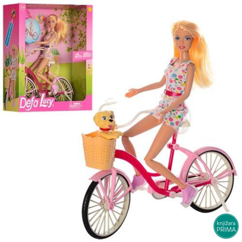 Lutka DEFA na biciklu sa ljubimcem 
