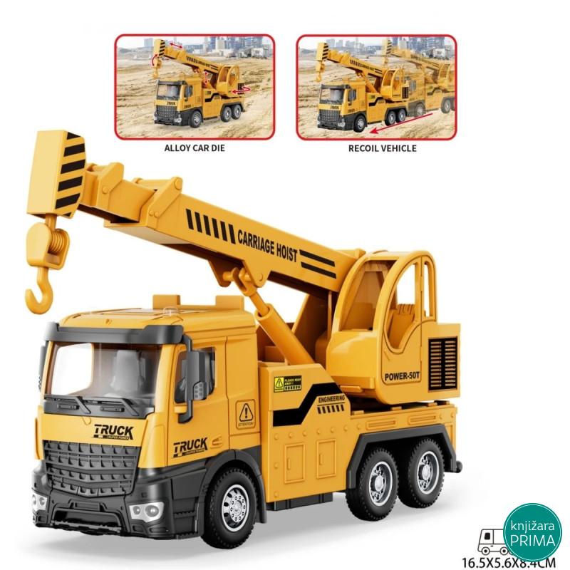 Metalni kamion 1:32 građevinska dizalica 