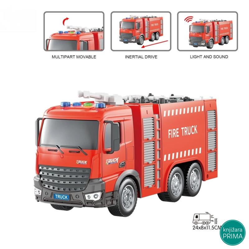 Kamion 1:18 vatrogasac sa šmrkom sa zvukom i svetlom 