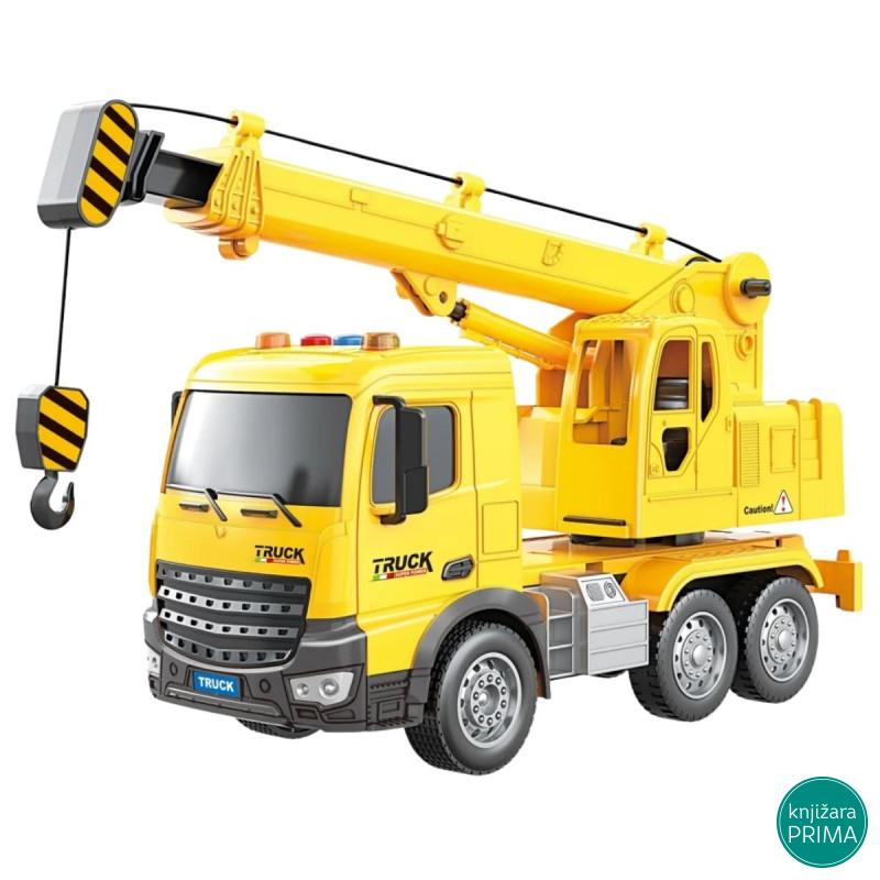 Kamion 1:18 građevinska dizalica sa zvukom i svetlom 