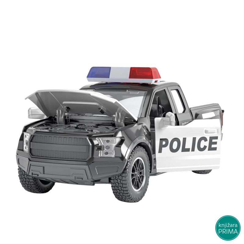 Džip 1:16 policijski crni sa zvukom i svetlom 