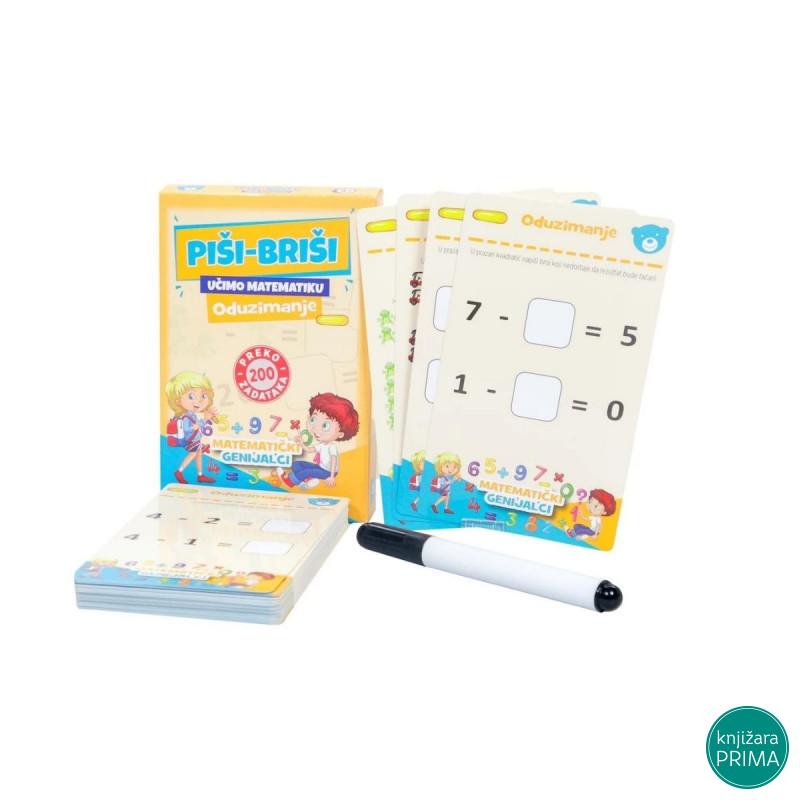 Piši-briši karte - oduzimanje 