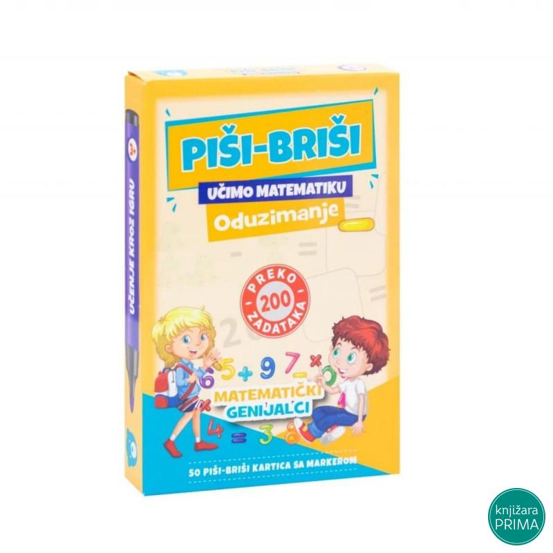 Piši-briši karte - oduzimanje 