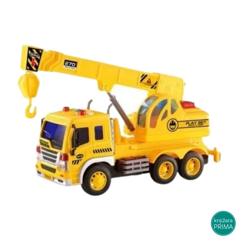 Kamion građevinski sa kranom 1:16 zvukom i svetlom 