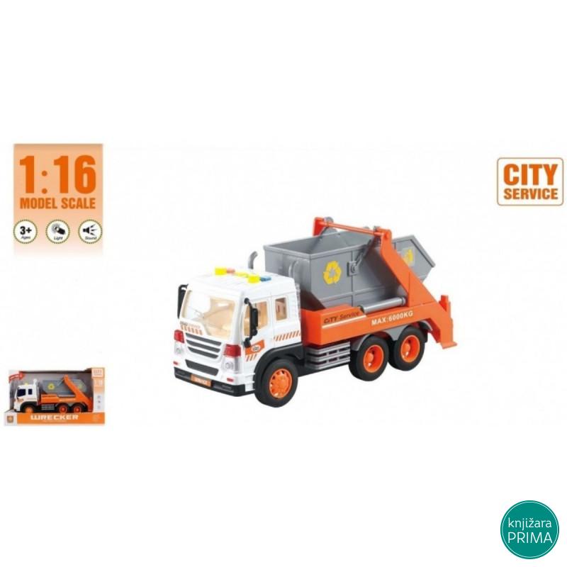 Kamion đubretarac 1:16 sweeper sa zvukom i svetlom 