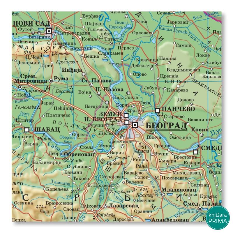 Karta Srbije MAGIC MAP 1:1200000 