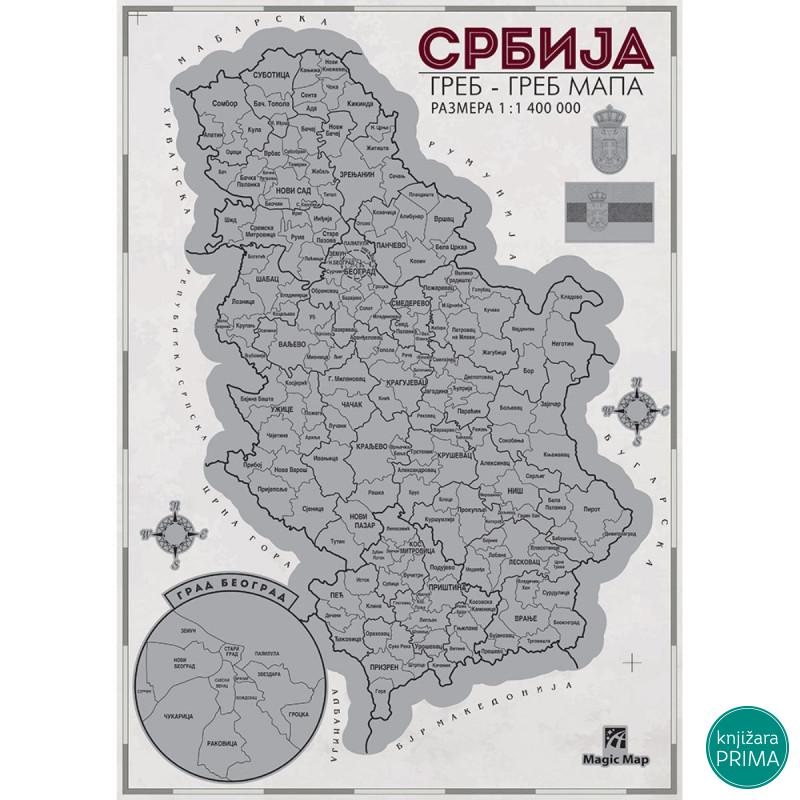 Greb greb mapa Srbije MAGIC MAP 