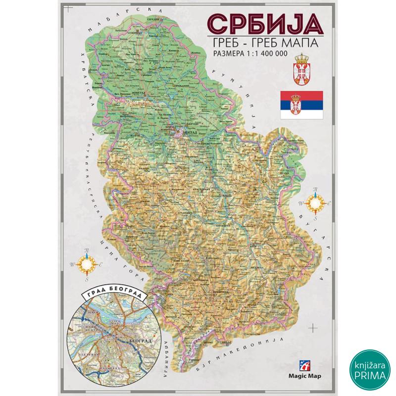 Greb greb mapa Srbije MAGIC MAP 