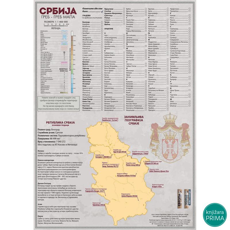 Greb greb mapa Srbije MAGIC MAP 