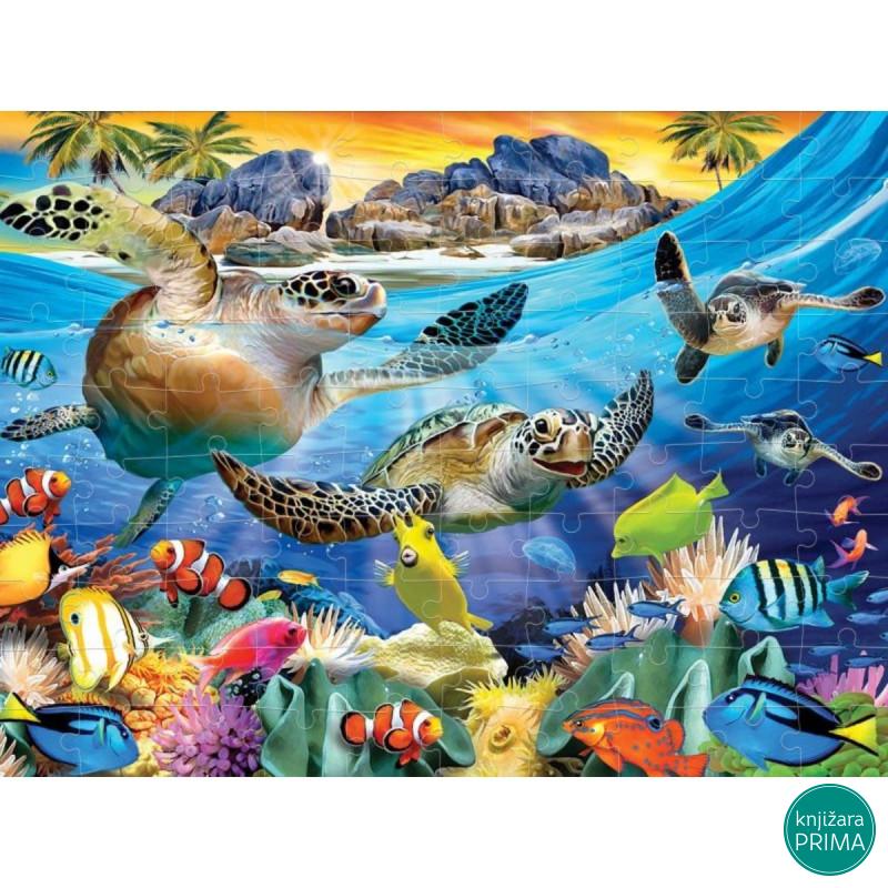 Puzzle 3D Kornjače na plaži 100 