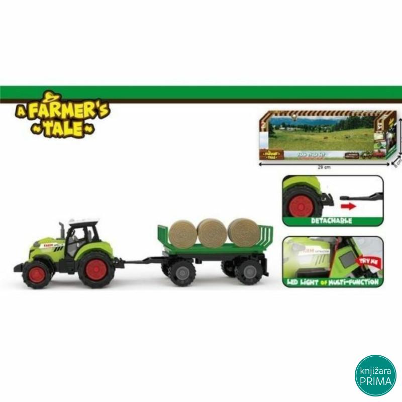 Traktor sa prikolicom sa zvukom i svetlom 