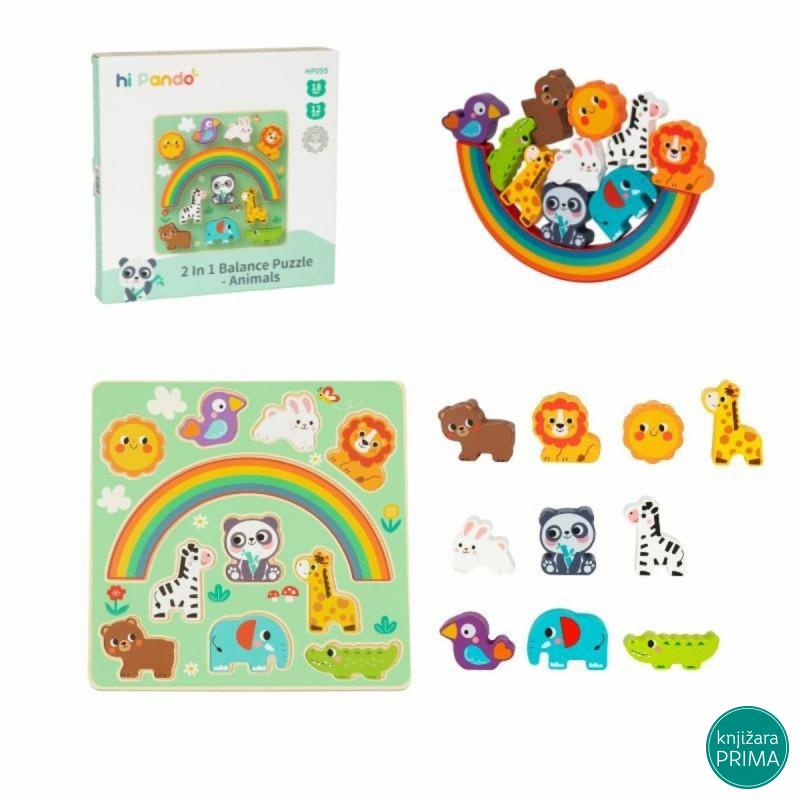 Drvena igra 2u1 životinje 