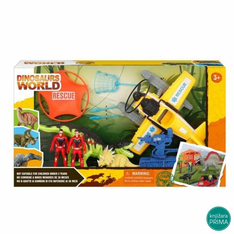 Set dinosaurusa sa vozilima 